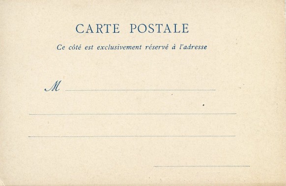 Carte éditée avant décembre 1903