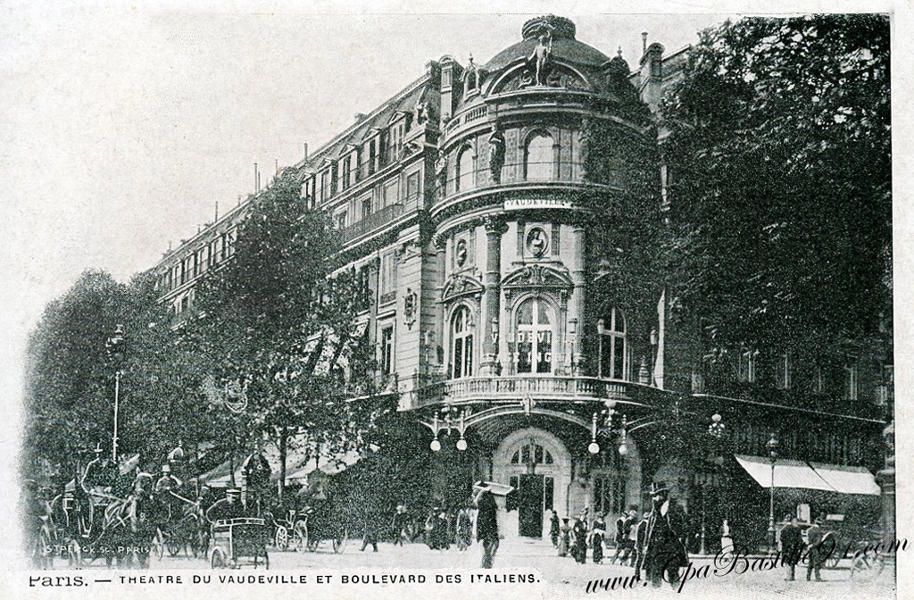Paris le théâtre du Vaudeville en 1909 Cartes Postales Anciennes