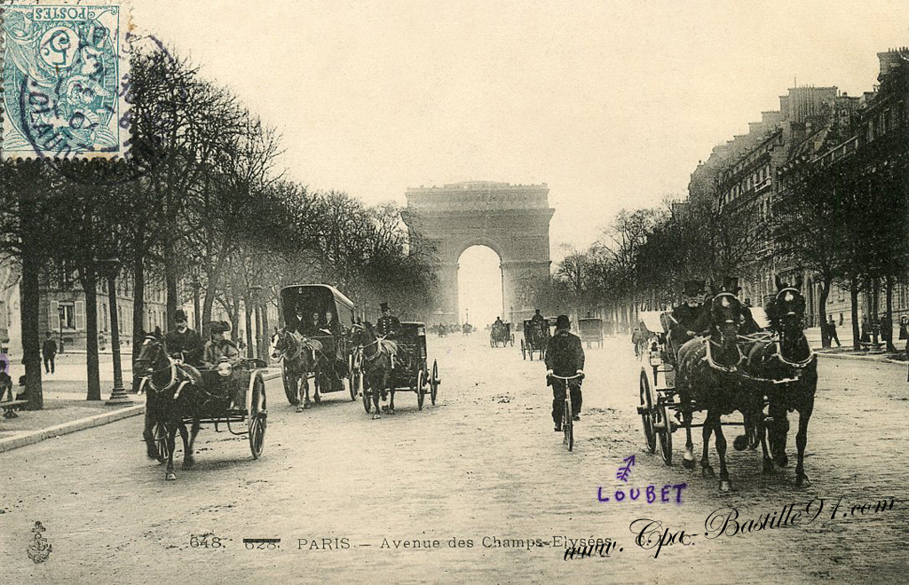 شانزلیزه.جندی شاپور البرز.Paris en 1900 – Avenue des Champs-Élysées