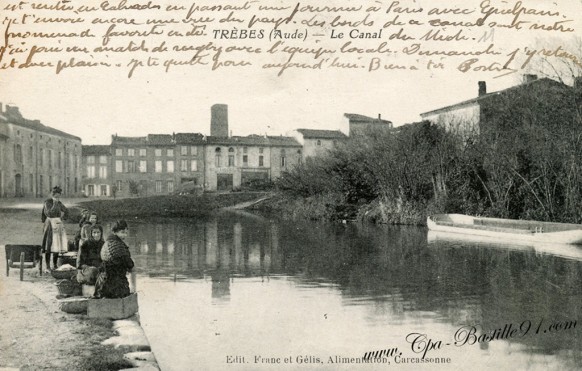 11-Trebes-le canal du midi-les lavandières - Cliquez sur la carte pour l’agrandir et en voir tous les détails