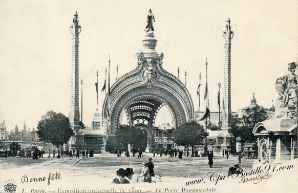 La Porte Monumentale de l'exposition universelle de 1900 à Paris -  Cliquez sur la carte pour l’agrandir et en voir tous les détails