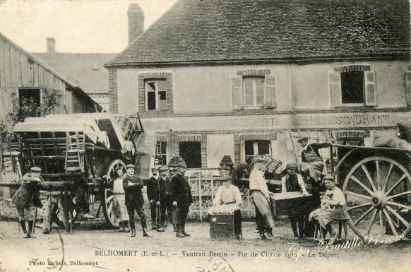 28-Belhomert-Vautrait-Bertin-fin de chasse 1911- le départ - Cliquez sur la carte pour l’agrandir et en voir tous les détails