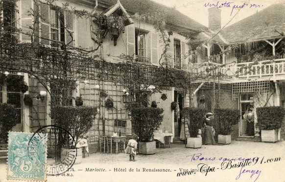 77- Marlotte - hôtel de la renaissance-Vue intérieure - Cliquez sur la carte pour l’agrandir et en voir tous les détails