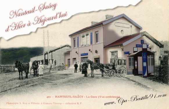 77-Nanteuil-Saacy-La gare d'hier a aujourd'hui - Cliquez sur la carte pour l’agrandir et en voir tous les détails