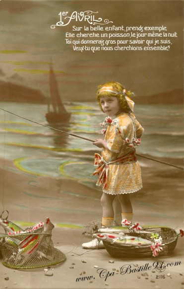 1er Avril - enfant à la pêche - Cliquez sur la carte pour l’agrandir et en voir tous les détails