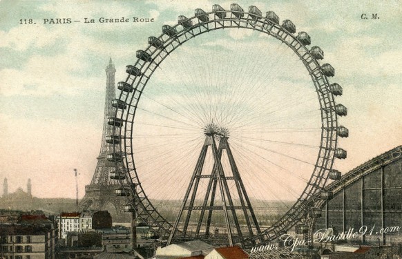 La grande roue de l'exposition-universelle de 1900 - Cliquez sur la carte pour l’agrandir et en voir tous les détails