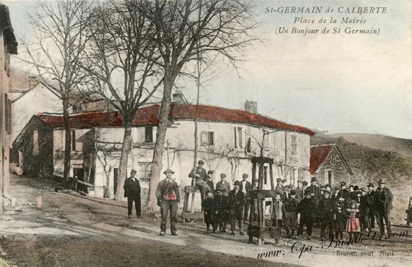 Saint Germain de Calberte-Place de la Mairie-Un bonjour de Saint Germain - Cliquez sur la carte pour l’agrandir et en voir tous les détails