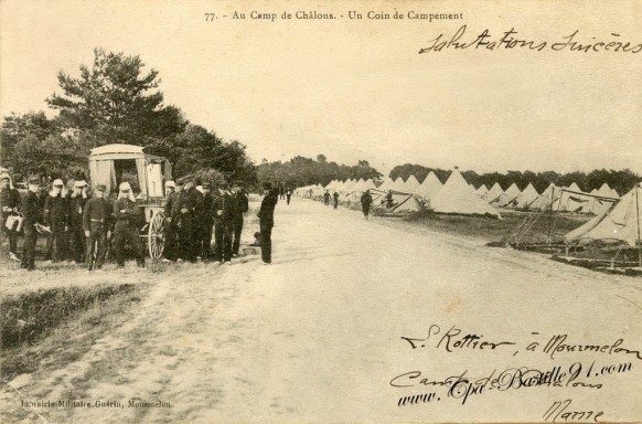  51-Au Camp de Chalons-Un coin de campement - Cliquez sur la carte pour l’agrandir et en voir tous les détails