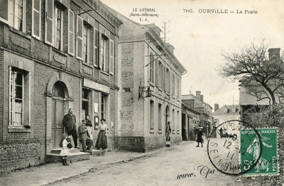 Carte postale Ancienne de Ourville- la Poste 