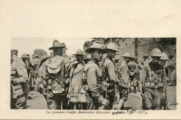 les premières troupe américaine débarques en France juin 1917