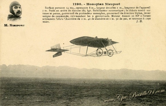 carte postale ancienne-Monoplal-M-Nieuport