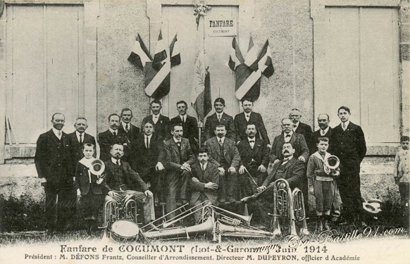 Fanfare de Cocumont en juin 1914