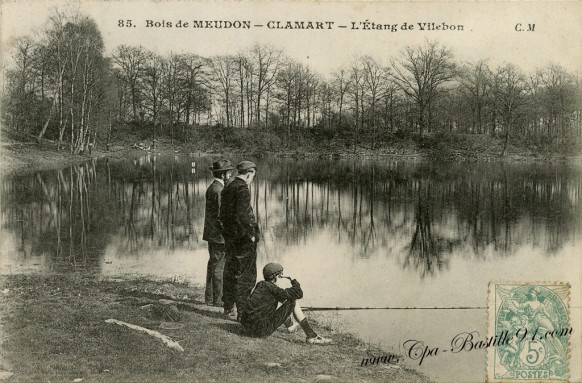 Carte-Postale-Ancienne-Bois de Meudon-Clamart-l'etang de Villebon