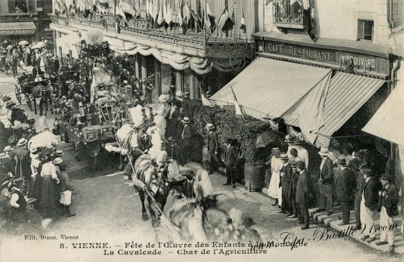 Fête de l'oeuvre des enfants à la montagne - La Cavalcade - Char de l'Agriculture