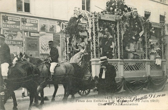 Vienne - Fête des enfants à la Montagne - Char de l'Alimentation - 19 Juin 1910