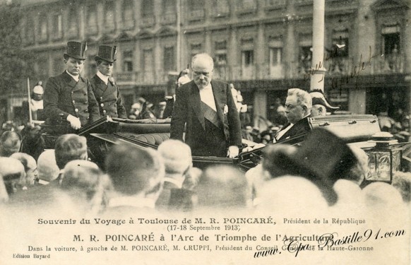 Toulouse-Voyage de MR POINCARE-président de la république