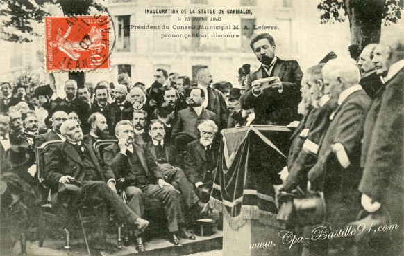 Inauguration-de-la-statue-de-Garibaldi-le-13-Juillet-1907