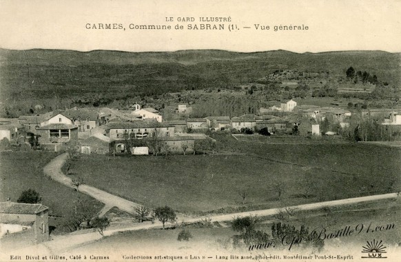 Le Gard Illustré - Carmes - Commune de Sabran - Vue générale