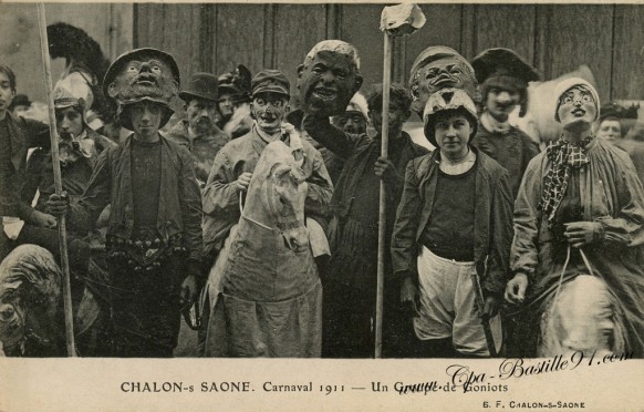 Chalon-sur-Saône - Le Carnaval de 1911 - Un groupe de Goniots