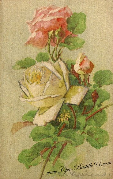 Aquarelle - Un bouquet de roses de Catharina Klein