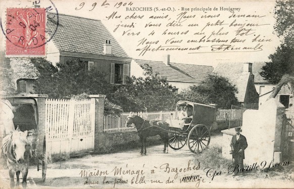 Bazoches-sur-Guyonne - Rue principale de Houjarrey dans les années 1900