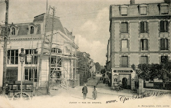 Carte Postale Ancienne de Juvisy sur Orge - La rue de Draveil