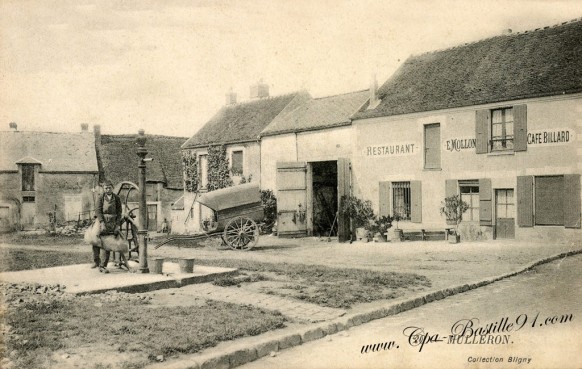 carte-postale-Ancienne-Mulleron-restaurant-billard