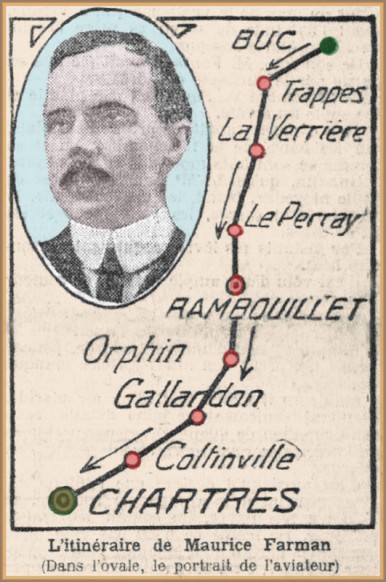 Parcours-de-Buc-à-Chartres-effectué-par-Maurice-Farman-le-9-décembre-1909