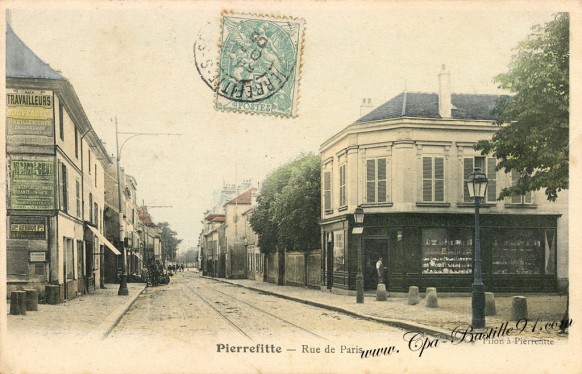 Carte Postale Ancienne de Pierrefitte sur Seine - La Rue de Paris