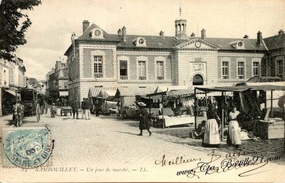 Carte Postale Ancienne - Rambouillet - Un Jour de Marché