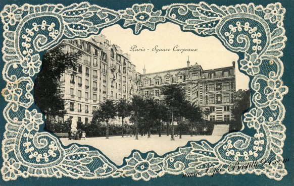 Carte postale Ancienne Dentelle - Paris le Square Carpeaux