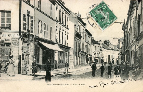 Montreuil sous Bois - Rue du Pré à la belle époque 