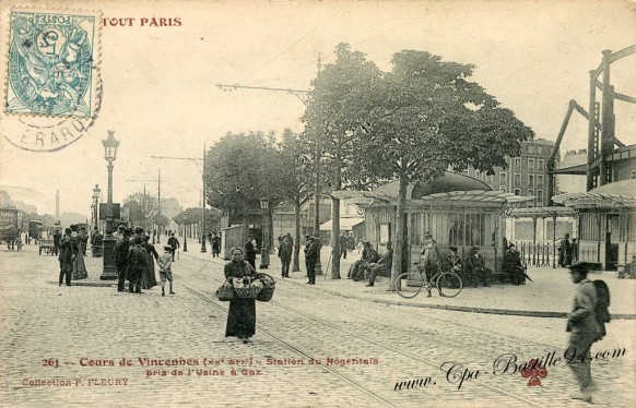 Tout Paris - Cours de Vincennes - Station du Nogentais pris de l'usine à Gaz