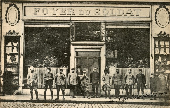 carte-postale-Ancienne-Foyer-du-soldat