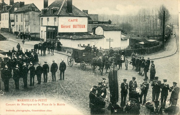 Carte Postale Ancienne - Marseille le Petit - Concert de musique et Café de Gerard-Buteux - d'Hier à Aujourd'hui 