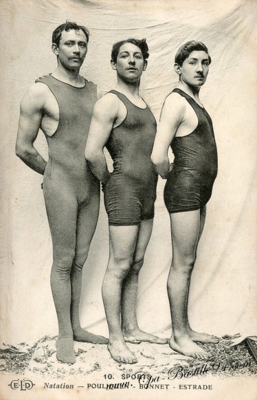 Carte Postale Ancienne - Sports de Natation - Pouliquen - Bonnet - Estrade