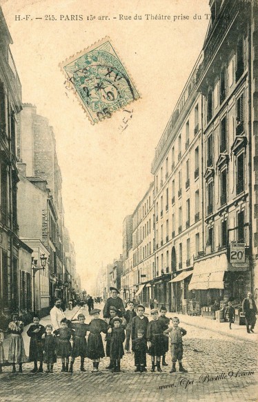 Carte Postale Ancienne-Paris rue du théatre