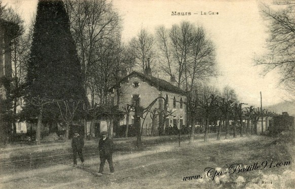 Carte-postale-Ancienne-Maurs-La-gare