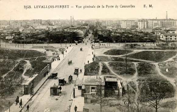Carte-Postale-Ancienne-Levallois-Perret-vue-générale-de-la-Porte-de-courcelles