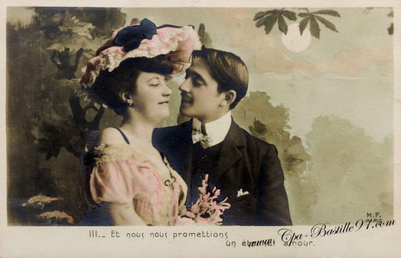 Carte Postale Ancienne-les amoureux - Et nous nous promettions un éternel Amour