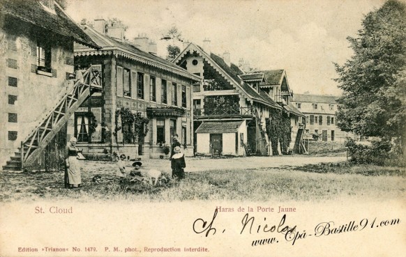 Cartes-Postales-Anciennes-Saint-cloud-Haras-de-la-porte-jaune