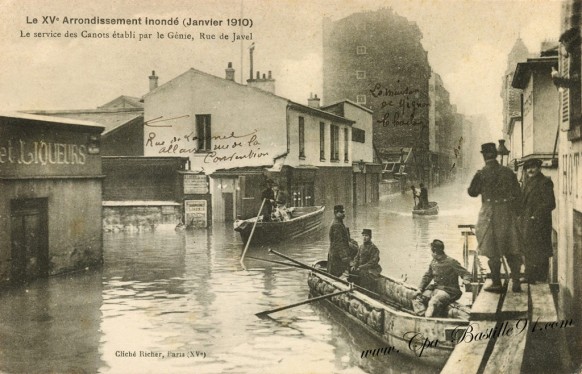 Cartes-Postales-Anciennes-il'Inondation du 15 arrondissement de Paris en janvier 1910