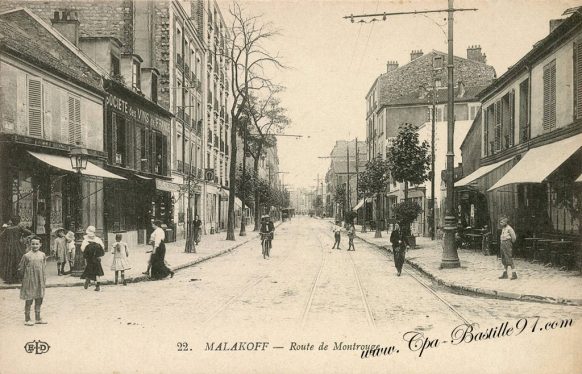 Carte Postale Ancienne de Malakoff - Route de Montrouge 