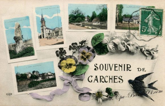 Carte Postale Ancienne - Souvenir de Garches