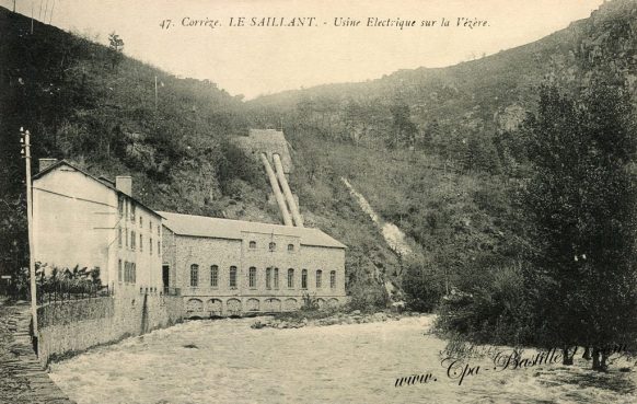 Carte Postales Ancienne - Corréze - Le Saillant - usine Electrique sur la Vezère
