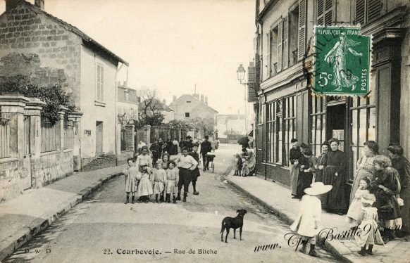 Carte postale Anciennes - Courbevoie rue de Bitche