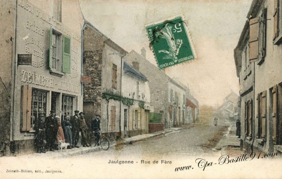 Carte Postales Ancienne - Jaulgonne rue de Fére à la belle époque