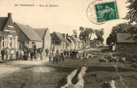 Carte postale Ancienne - Le Transloy - Rue du Calvaire