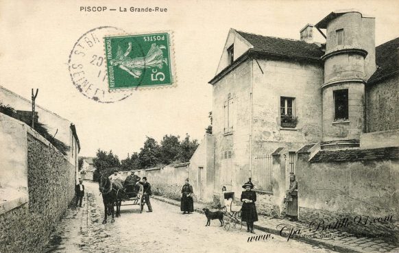 Cartes Postales Anciennes - Piscop la Grande rue en 1910