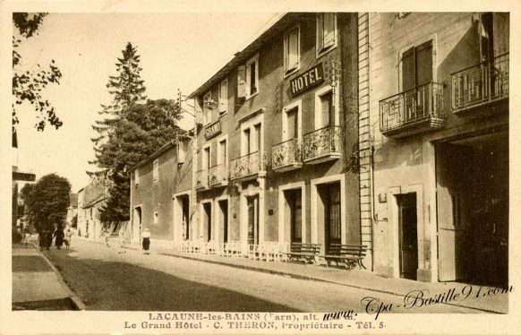 CPA de Lacaune-les-bains - Le Grand Hôtel - C.Theron propriétaire 